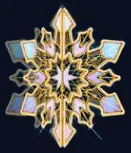 Flocon doré géométrique