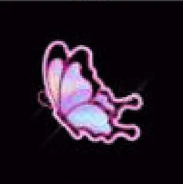 Papillon irisé de profil