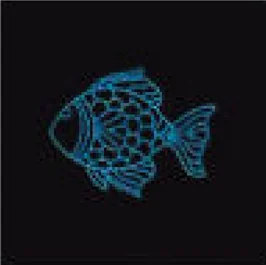Poisson bleu à écailles