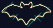Chauve-souris ailes déployées or