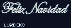 Feliz Navidad calligraphie blanche