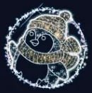 Pingouin bonnet doré