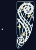 Candélabre volutes et étoiles