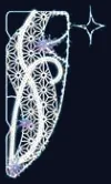 Candélabre volute dentelle