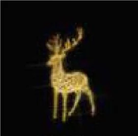 Cerf debout doré