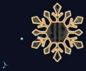 Flocon maille dorée