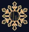 Grand flocon maille dorée