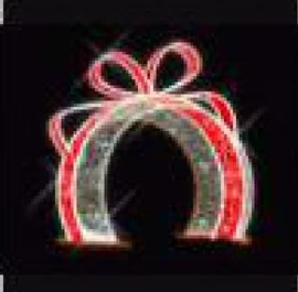 Cadeau arche rouge et or