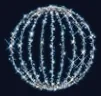 Boule 3D scintillante 130 cm