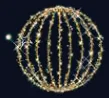 Grande boule filaire dorée