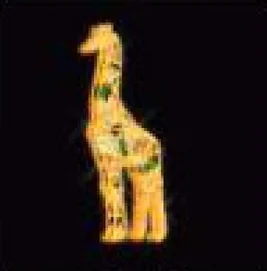 Girafe géométrique dorée
