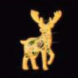 Cerf géométrique doré