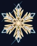 Flocon or et blanc