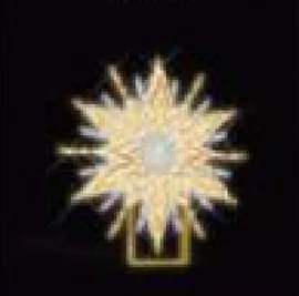 Étoile rayonnante sur socle
