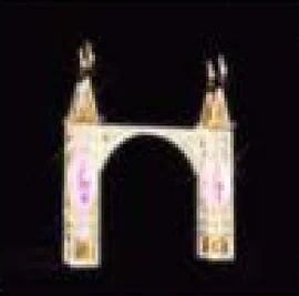 Porte de château à tourelles