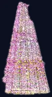 Cône glitter rose 8 m