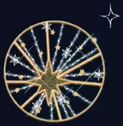 Cercle étoile rayonnante