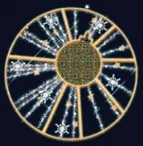Soleil cercle maille dorée