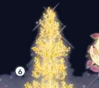 Sapin glitter doré