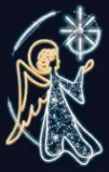 Ange agenouillé et étoile